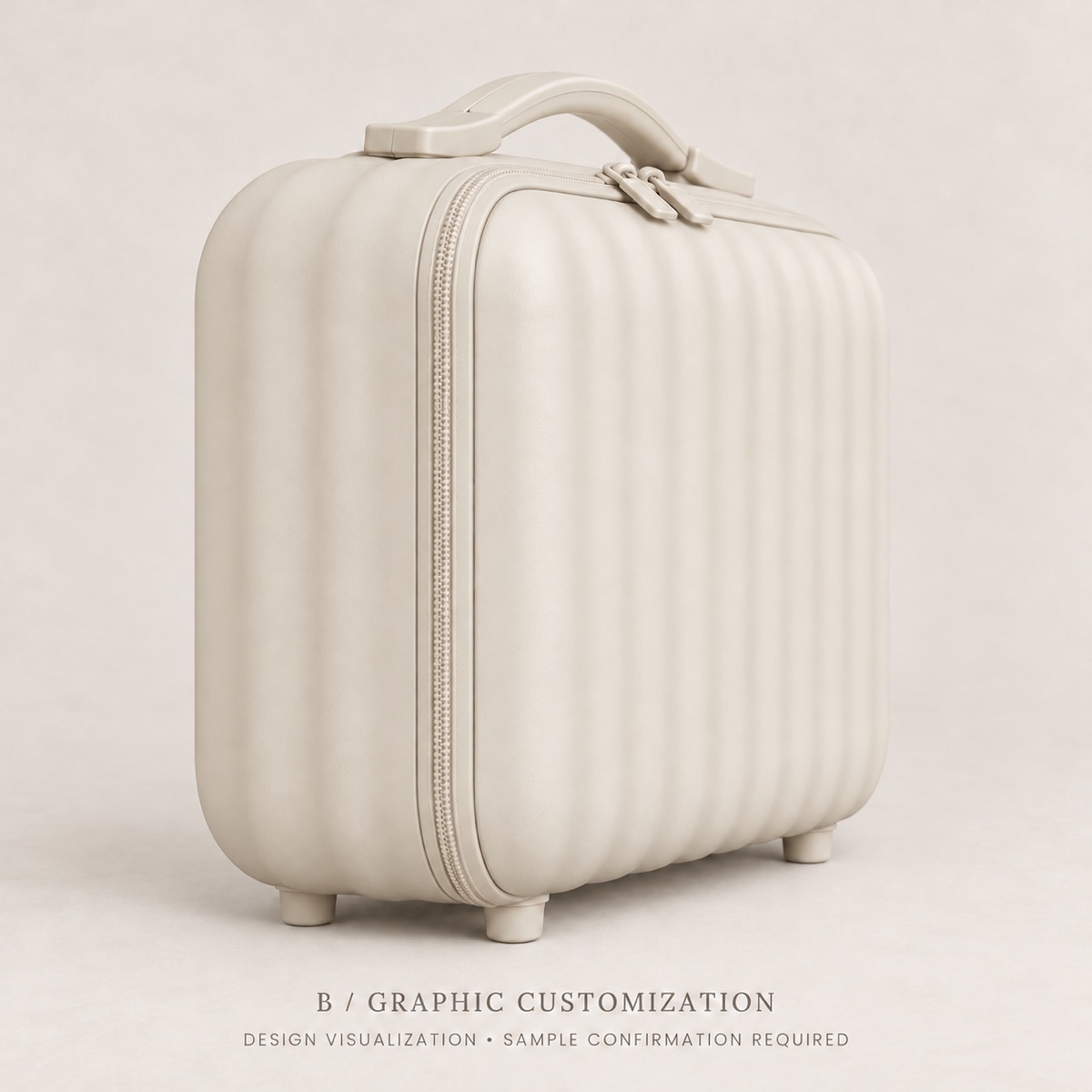 Custom Ribbed ABS Hard-Shell Vanity Case with Top Handle OEM ODM — Yunshengyuan listing image 1601983009713 view 3