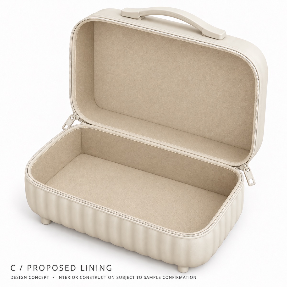 Custom Ribbed ABS Hard-Shell Vanity Case with Top Handle OEM ODM — Yunshengyuan listing image 1601983009713 view 4