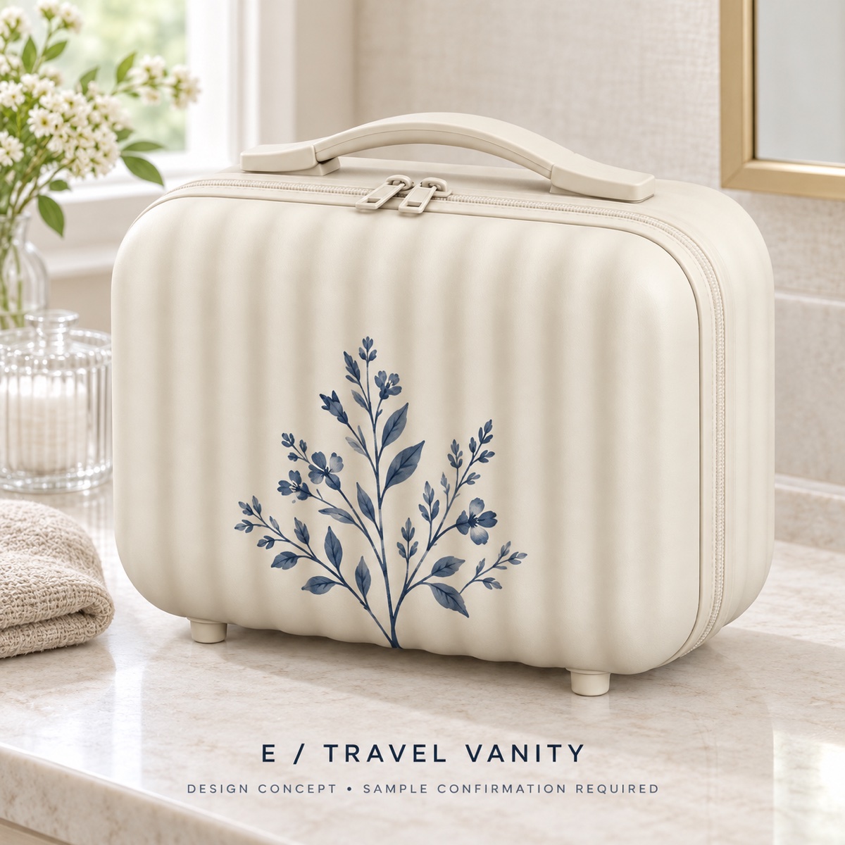 Custom Ribbed ABS Hard-Shell Vanity Case with Top Handle OEM ODM — Yunshengyuan listing image 1601983009713 view 6