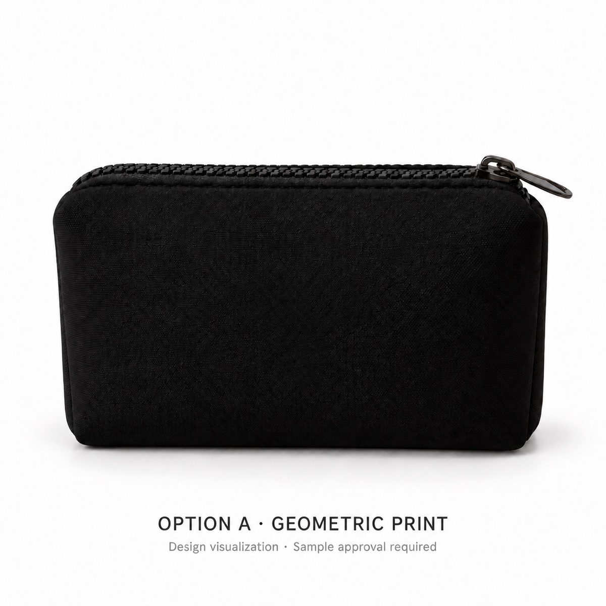 Custom Black Nylon Cosmetic Pouch with Gusset and Zipper OEM ODM — Yunshengyuan listing image 1601983034543 view 2