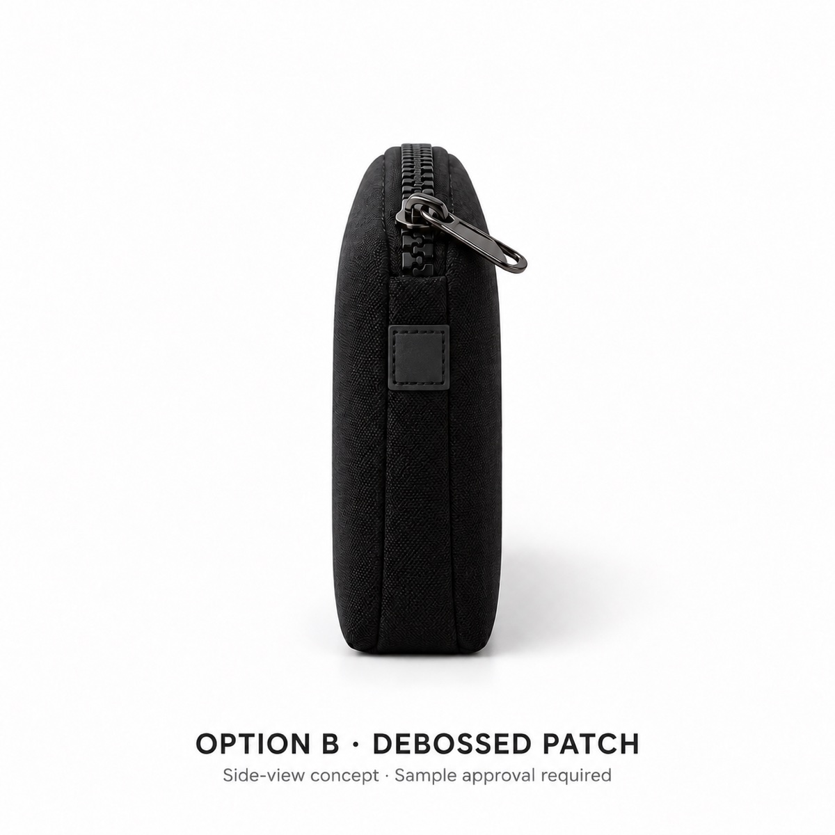 Custom Black Nylon Cosmetic Pouch with Gusset and Zipper OEM ODM — Yunshengyuan listing image 1601983034543 view 3