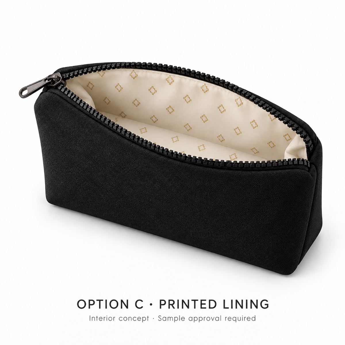 Custom Black Nylon Cosmetic Pouch with Gusset and Zipper OEM ODM — Yunshengyuan listing image 1601983034543 view 4