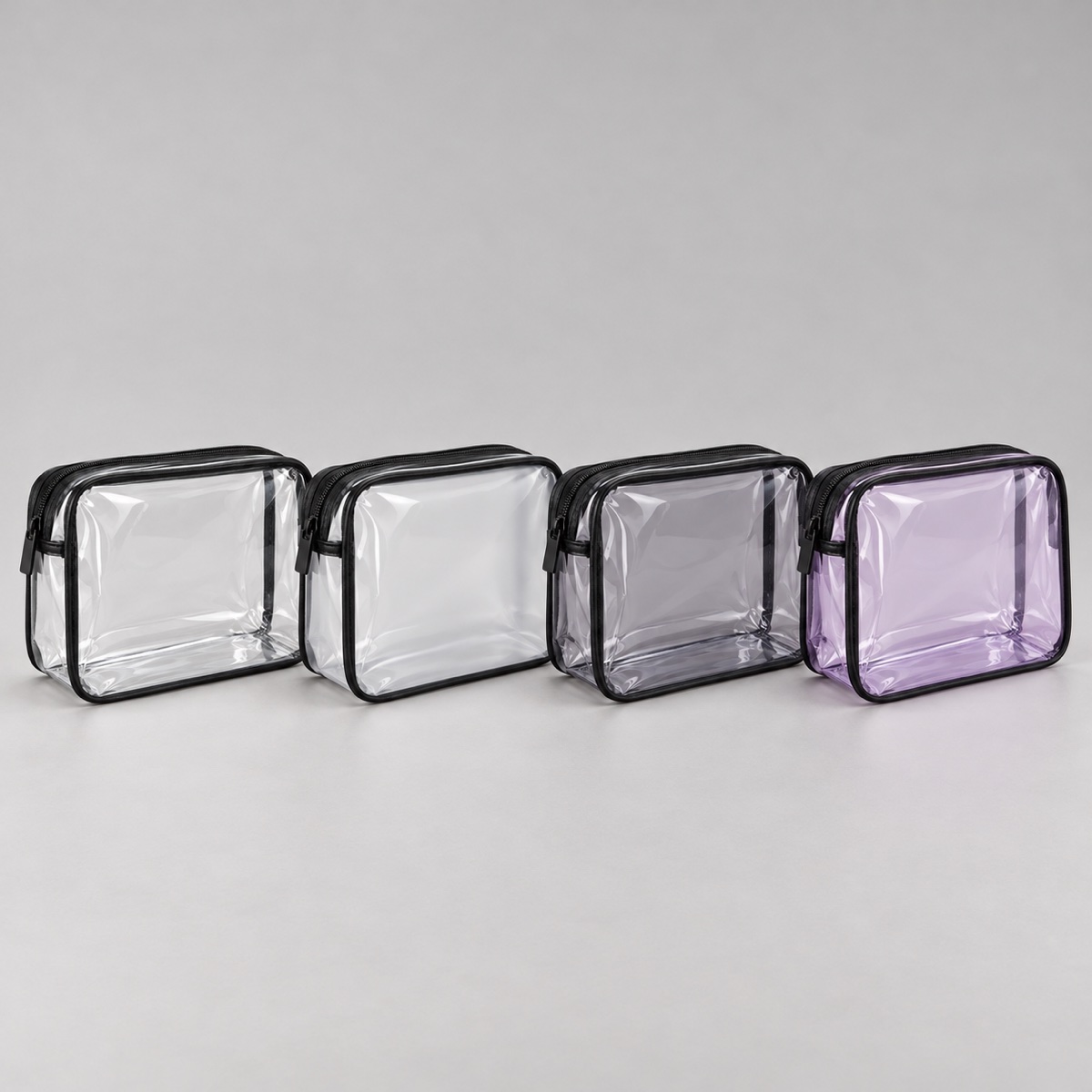 Custom Clear PVC Cosmetic Pouch with Black Binding and Zipper OEM ODM — Yunshengyuan listing image 1601983916821 view 6