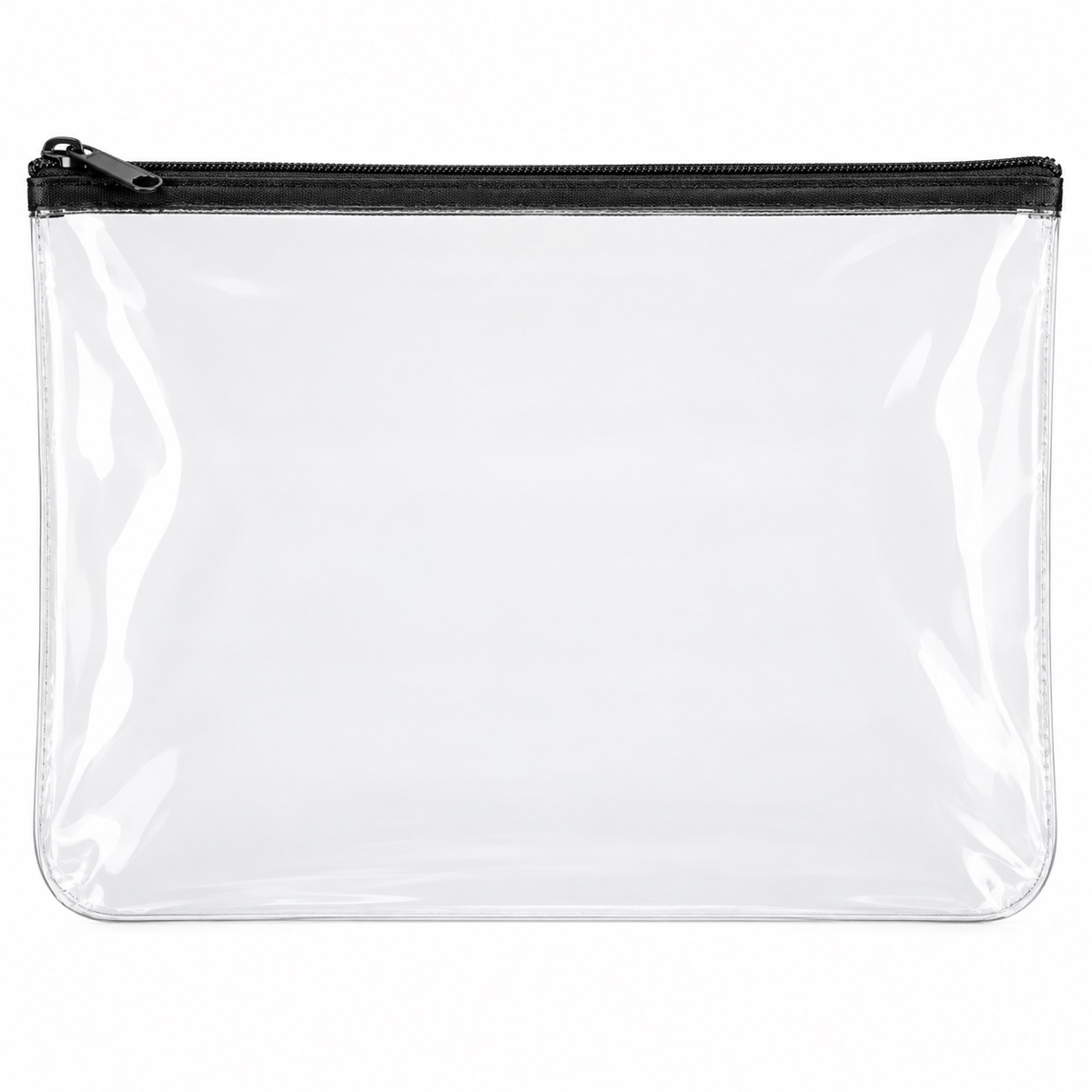 Custom Clear PVC Cosmetic Pouch with Black Binding and Zipper OEM ODM — Yunshengyuan listing image 1601983916821