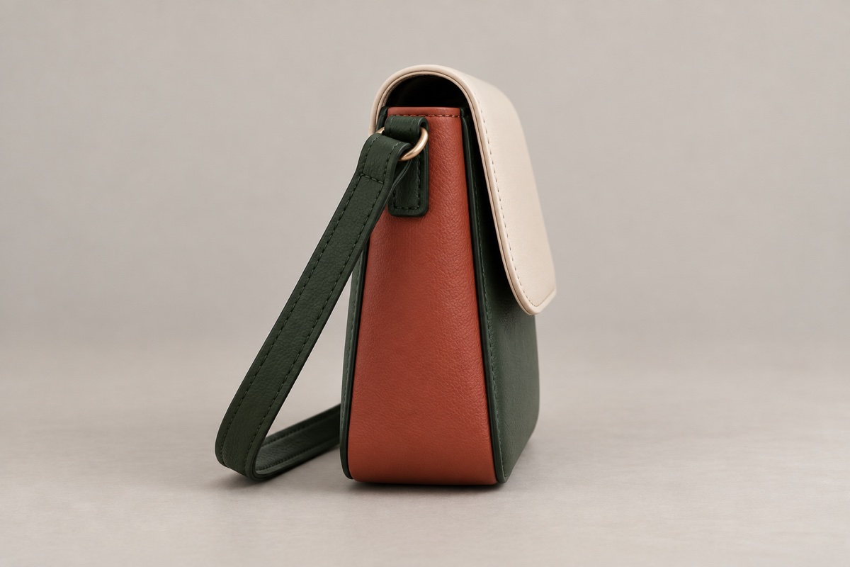 Custom Color-Block PU Flap Shoulder Bag with Single Strap OEM ODM — Yunshengyuan listing image 1601988797617 view 2