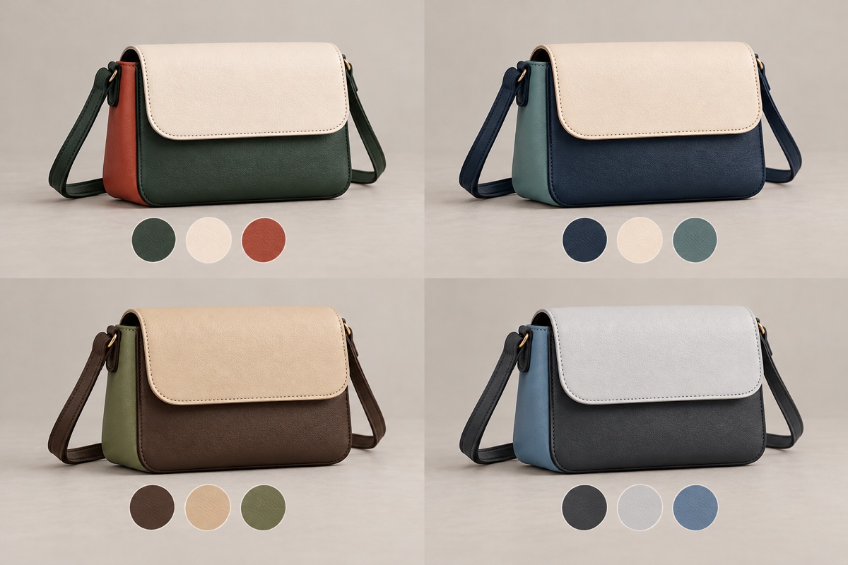 Custom Color-Block PU Flap Shoulder Bag with Single Strap OEM ODM — Yunshengyuan listing image 1601988797617 view 6