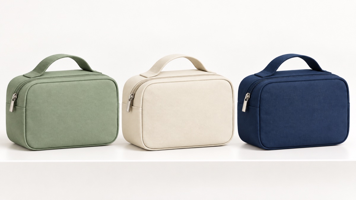 Custom Small Polyester Handled Cosmetic Bag with Zipper OEM ODM — Yunshengyuan listing image 1601988949717 view 6