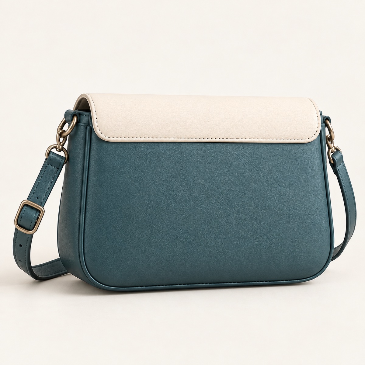 Custom Two-Tone PU Flap Shoulder Bag with Detachable Strap OEM ODM — Yunshengyuan listing image 1601989236202 view 5